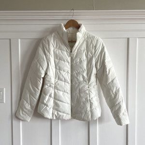 White Ted Baker Puffer Jacket, NWOT (Size 2)